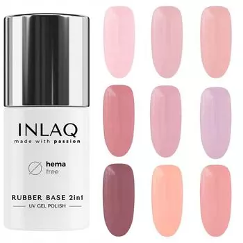 Набор: гибридная каучуковая основа, 9x6 мл Inlaq Rubber base 2in1