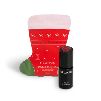 Набор: гибридный лак для ногтей, 7,2 мл + рождественский чулок, 1 шт. Neonail Santa'S surprise
