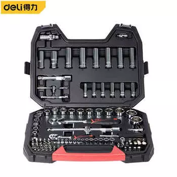 Набор головок Deli из 88 предметов 6,3 12,5 мм, инструмент для ремонта автомобилей, набор ключей с храповым механизмом DQ01088