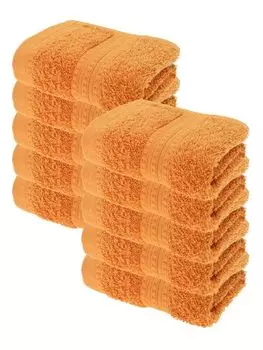 Набор гостевых полотенец Julie Julsen ORGANIC, 10 шт., 30x50 морковь, коричневый