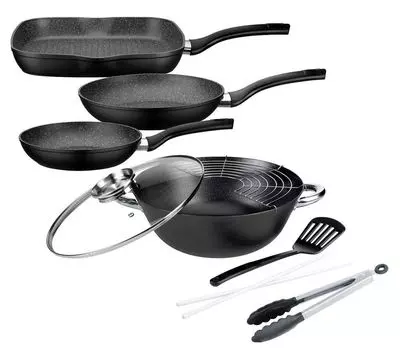 Набор гранитных сковород Gourmet из 4 предметов. + Набор Вок 5 шт. ВШВ Gsw