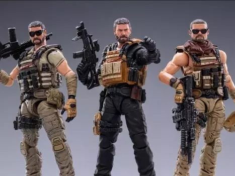 Набор Hardcore Coldplay Mercenary Trio 1/18 Scale Set of 3 Figures Joytoy