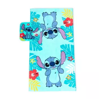 Набор хлопковых полотенец и мочалок Stitch Kids 2 шт, голубой