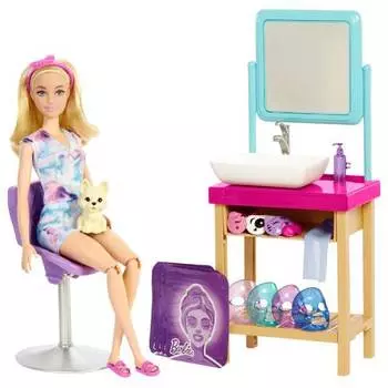 Набор игровой Barbie Sparkle Mask Spa Day Playset Blonde