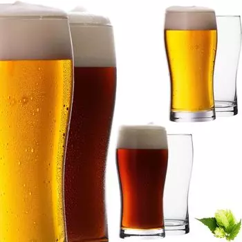 Набор IMPERIAL Пинтовых бокалов, 6 шт. Пивных бокалов по 500 мл (макс. 660 мл) из хрустального стекла 0,6 л Можно мыть в посудомоечной машине Nonic Пинта IMPERIAL glass, прозрачный