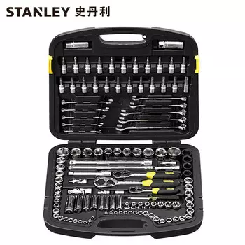 Набор инструментов для ремонта автомобилей Stanley, 120 предметов, полный набор торцевых ключей с трещоткой для автомобиля 91-931-1-22