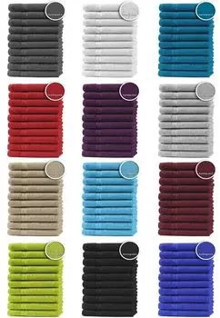 Набор из 10 гостевых полотенец, полотенец для рук, полотенец для душа, банных полотенец, махровой ткани, 100% хлопок, цвет: Бордо, тип товара: банные полотенца 100 х 150 см. One-Home