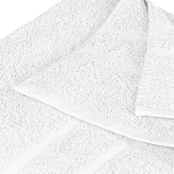 НАБОР из 10 предметов: махровая ткань премиум-класса 2 гостевых полотенца 2 полотенца для рук 2 полотенца для душа 2 банных полотенца 2 полотенца для сауны белого цвета плотностью 500 г/м из 100 % хлопка Stickandshine, белый