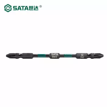 Набор из 10 предметов SATA, серия 6,3 мм, длинная ударопрочная бита с двойной головкой 150 мм № 3/№ 3, 59823-сменная бита