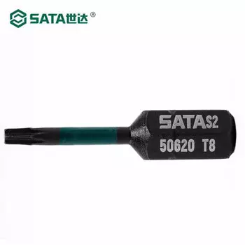 Набор из 10 предметов SATA, серия 6,3 мм, длинная ударопрочная отвертка в форме цветка, длина 29 мм, T25, 59625, сменная бита