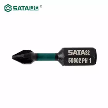 Набор из 10 предметов SATA, серия 6,3 мм, длинная ударопрочная крестовая бита длиной 29 мм № 2, 59603-сменная бита