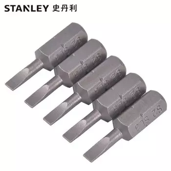 Набор из 10 предметов Stanley, плоская отвертка серии 6,3 мм, головка SL6,5x25 мм, набор ветровых бит, головка отвертки, инструмент для ремонта машины 63-006T-23