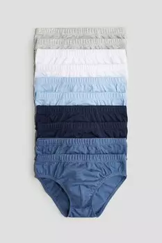 Набор из 10 трусов для мальчиков H&M, голубой