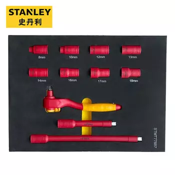 Набор из 11 предметов STANLEY 3/8-дюймовый набор торцевых ключей с изоляцией VDE, набор держателей инструментов STMT77887-23