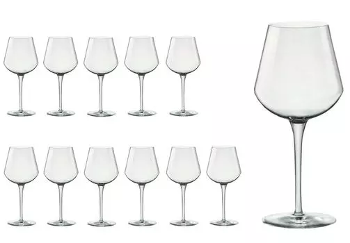 Набор из 12 бокалов для вина Small inAlto 38 cl из первоклассного хрусталя, повышенной прочности, изысканного дизайна Bormioli