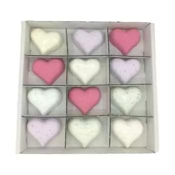 НАБОР из 12 бомбочек для ванны в форме СЕРДЦА. Green Garden