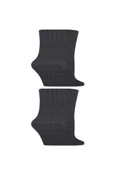 Набор из 12 пар простых школьных носков из бамбука Sock Snob, серый