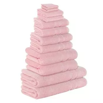 НАБОР из 12 предметов: махровая ткань премиум-класса 2 перчатки для мытья 2 полотенца для гостей 2 полотенца для рук 2 полотенца для душа 2 банных полотенца 2 полотенца для сауны оранжевого цвета плотностью 500 г/м из 100 % хлопка Stickandshine...