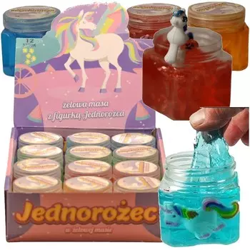 Набор из 12 предметов, масса слизи в банке, жидкий пластилин, единорог, пони, гель, сенсорный, гибкий Sferazabawek