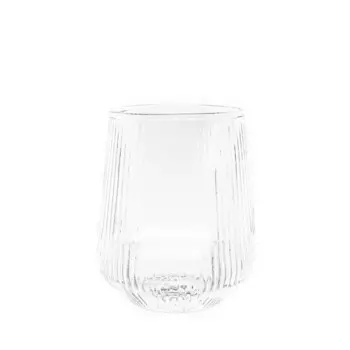 Набор из 12 стаканов для воды, набор стаканов для питья в рубчик, 430 мл, прозрачный Mulex