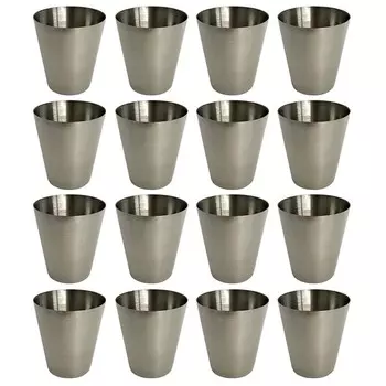 Набор из 16 рюмок из нержавеющей стали, 4cl рюмки с булавками, рюмки, штампованные рюмки, стаканы для вечеринок HAC24