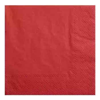 Набор из 20 бумажных салфеток El Corte Ingls Plain, красный