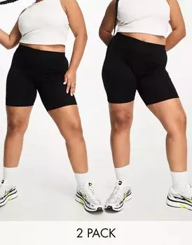 Набор из 2 базовых шорт-леггинсов ASOS DESIGN Curve