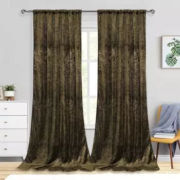 Набор из 2 белых занавесок для защиты от насекомых размера «сделай сам» с рюшами, садовые шторы, прозрачные шторы для патио, балкона, ширина 160xвысота 305 см PMS, светло-коричневый