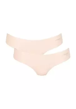 Набор из 2 бесшовных стрингов Zero Microfibre 20 для женщин Sloggi, цвет Angora