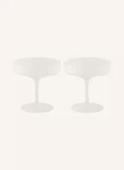 Набор из 2 бокалов для шампанского ripple объем 150 мл. Ferm Living, белый