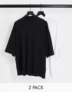 Набор из 2 больших футболок с черепаховой отделкой ASOS DESIGN