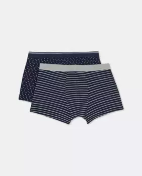 Набор из 2 боксеров с узором для мужчин Dustin, темно-синий