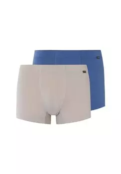 Набор из 2 боксеров в стиле ретро Cotton Essentials HANRO, цвет Slate Blue Mid Grey Herren