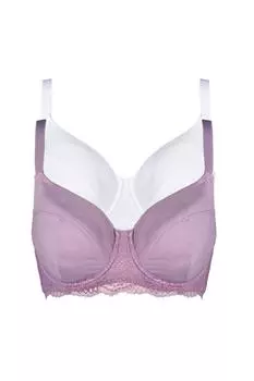 Набор из 2 бюстгальтеров Grace на косточках Cotton Traders, фиолетовый