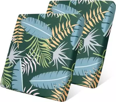 Набор из 2 чехлов для подушек для патио на открытом воздухе/в помещении, 100% водонепроницаемый чехол на подушку для сидения на открытом воздухе для секционного дивана с мебелью для патио, черный Topchances, мультиколор