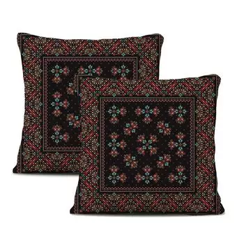 Набор из 2 чехлов из плюша, 45 см x 45 см, декоративный чехол для подушки, Мандала, богемный декор в стиле бохо, хиппи, ретро, этническая подушка для дивана, спальни, гостиной, фермерского дома CANDeal, мультиколор