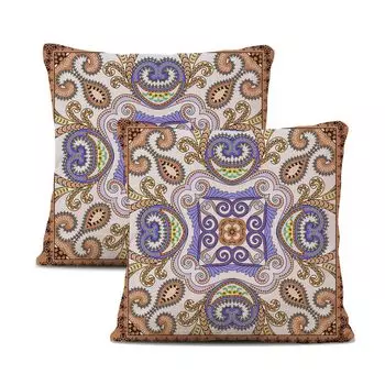 Набор из 2 чехлов из плюша, 45 см x 45 см, декоративный чехол для подушки, Мандала, богемный декор в стиле бохо, хиппи, ретро, этническая подушка для дивана, спальни, гостиной, фермерского дома CANDeal, мультиколор