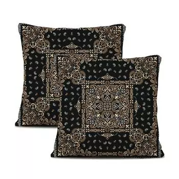 Набор из 2 чехлов из плюша, 45 см x 45 см, декоративный чехол для подушки Мандала, богемный декор в стиле бохо, хиппи, ретро, этническая подушка для дивана, спальни, гостиной, фермерского дома CANDeal, мультиколор