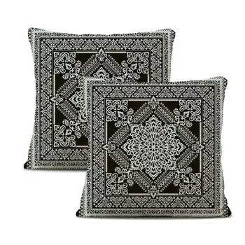 Набор из 2 чехлов из плюша, 45 см x 45 см, декоративный чехол для подушки, Мандала, богемный декор в стиле бохо, хиппи, ретро, этническая подушка для дивана, спальни, гостиной, фермерского дома CANDeal, мультиколор