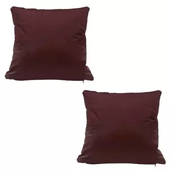 Набор из 2 чехлов на подушки 40x40 см. Мягкие бархатные чехлы бордоского цвета, диванные подушки, декоративная подушка на молнии Haus und Deko