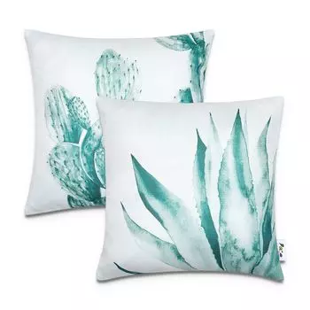 Набор из 2 чехлов на подушки 45x45, декоративные наволочки в полоску, украшение для дома и улицы Paco Home, белый