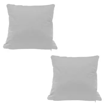 Набор из 2 чехлов на подушки 50 x 50 см, мягкие мягкие чехлы из белого бархата, диванные подушки, декоративная подушка на молнии Haus und Deko