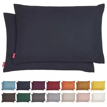 Набор из 2 чехлов на подушки Blumtal 40 x 60 см. Синель — уютная диванная подушка со потайной молнией, сертификат Oekotex, мягкая декоративная подушка, темно-синий океан — синий