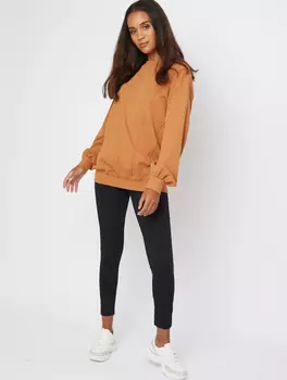 Набор из 2 черных хлопковых леггинсов полной длины George., черный