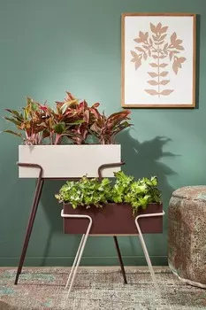 Набор из 2 цветочных горшков Mica Decorations, бежевый