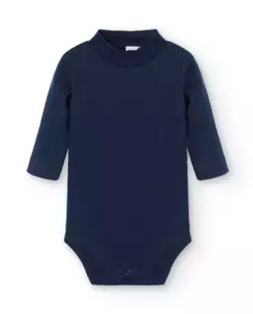 Набор из 2 детских боди с водолазкой с длинным рукавом BABID, тёмно-синий