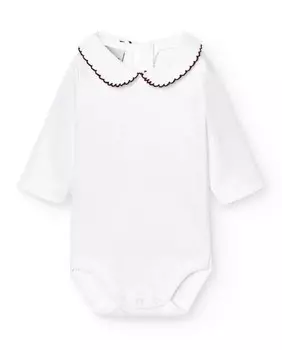 Набор из 2 детских боди с воротником-поло из пике Babid, бордовый