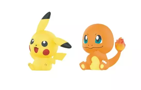 Набор из 2 фигурок Pop Mart Pokemon Sit Back&Relax Pikachu & Charmander (сидячая фигурка), желтый/оранжевый
