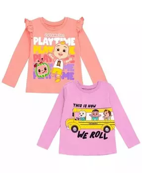 Набор из 2 футболок для девочек JJ Cody Nina для маленьких девочек Cocomelon, мультиколор