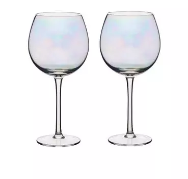 Набор из 2 фужеров BARCRAFT IRIDESCENT для 500мл разноцветных переливающихся KitchenCraft Creative Tops, прозрачный